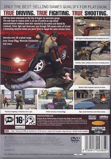 True Crime Streets of LA - PS2 - Platinum (Genbrug)